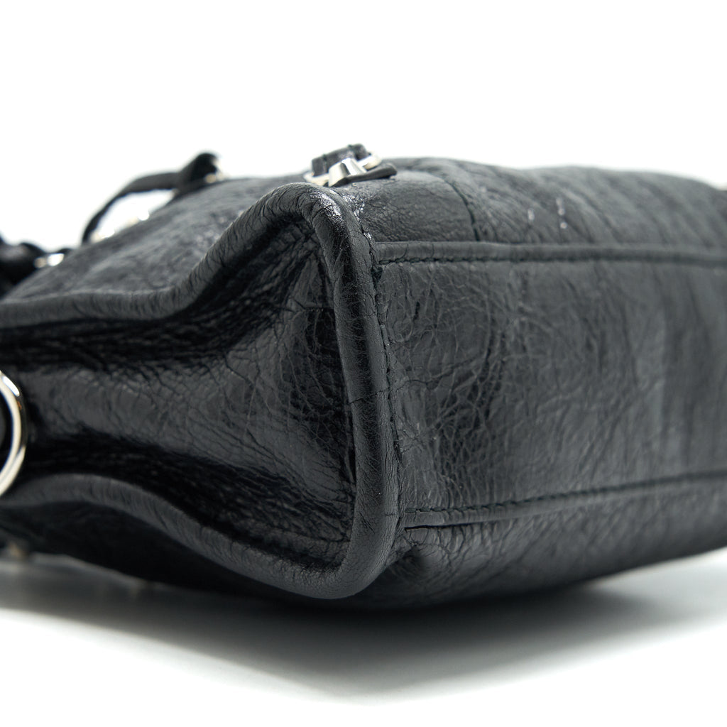 BALENCIAGA NANO CITY BAG BLACK SHW