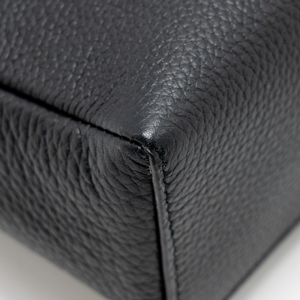 LORO PIANA EXTRA POCKET L19 GRAINED CALFSKIN BLACK SHW
