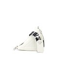PRADA TRIANGLE LEATHER SHOULDER BAG WHITE SHW