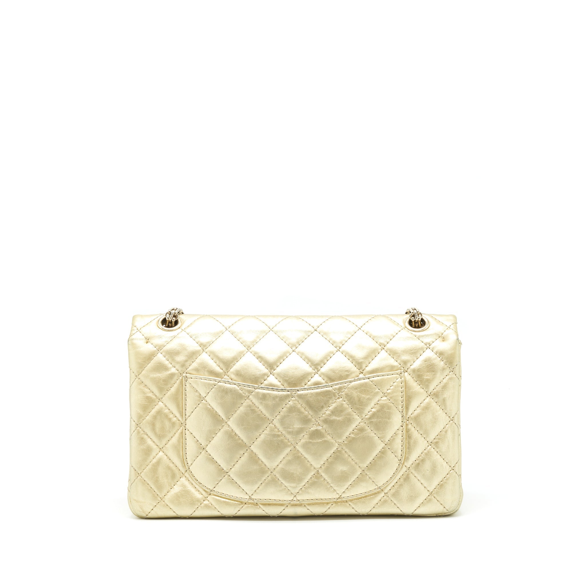 CHANEL 2.55 REISSUE 226 DOUBLE FLAP BAG GOLD GHW