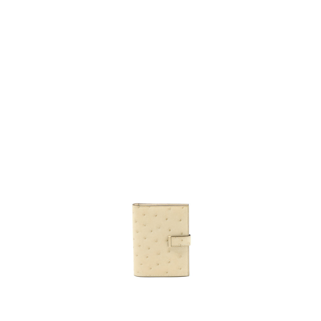HERMES BEARN WALLET OSTRICH 3C PARCHEMIN SHW