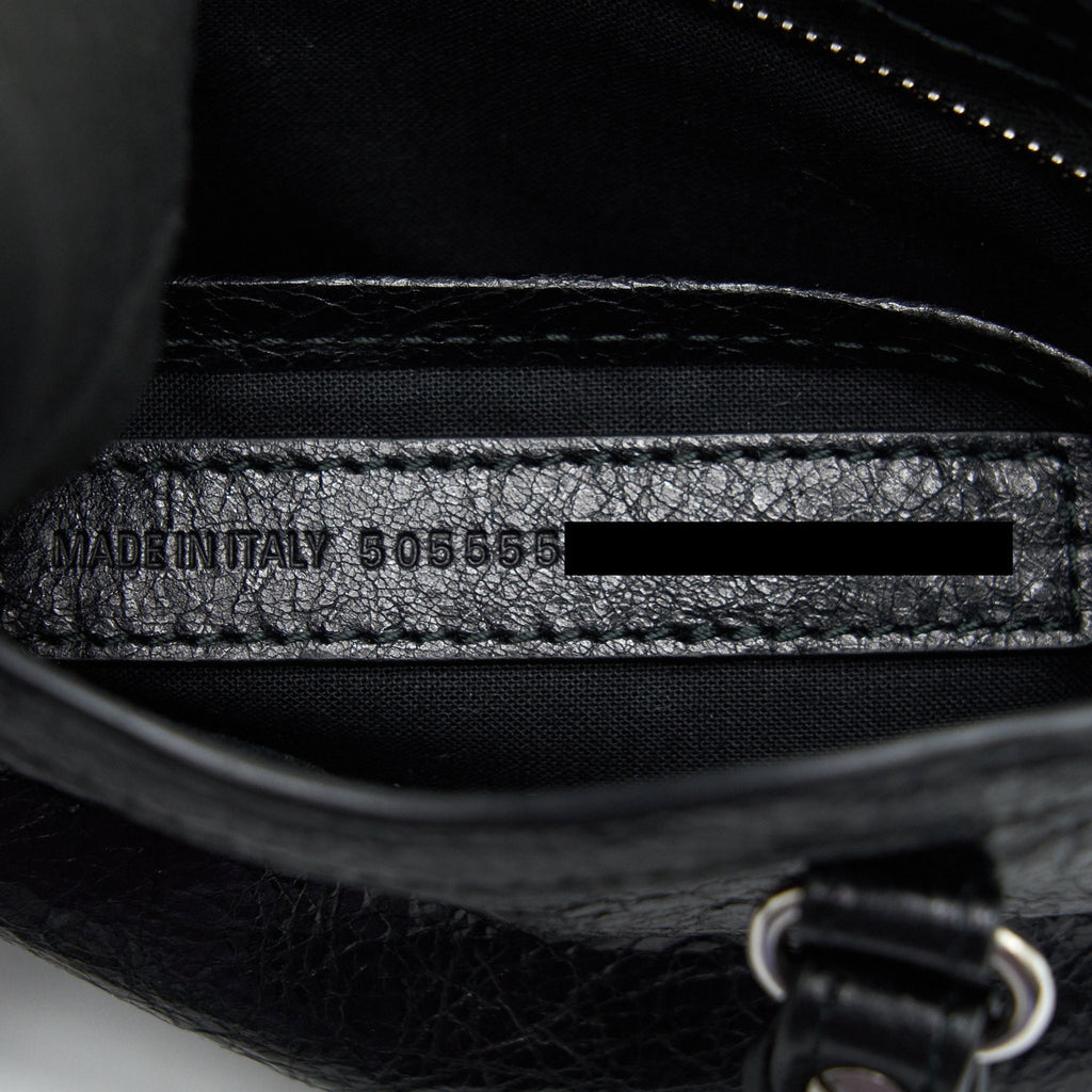 BALENCIAGA NANO CITY BAG BLACK SHW