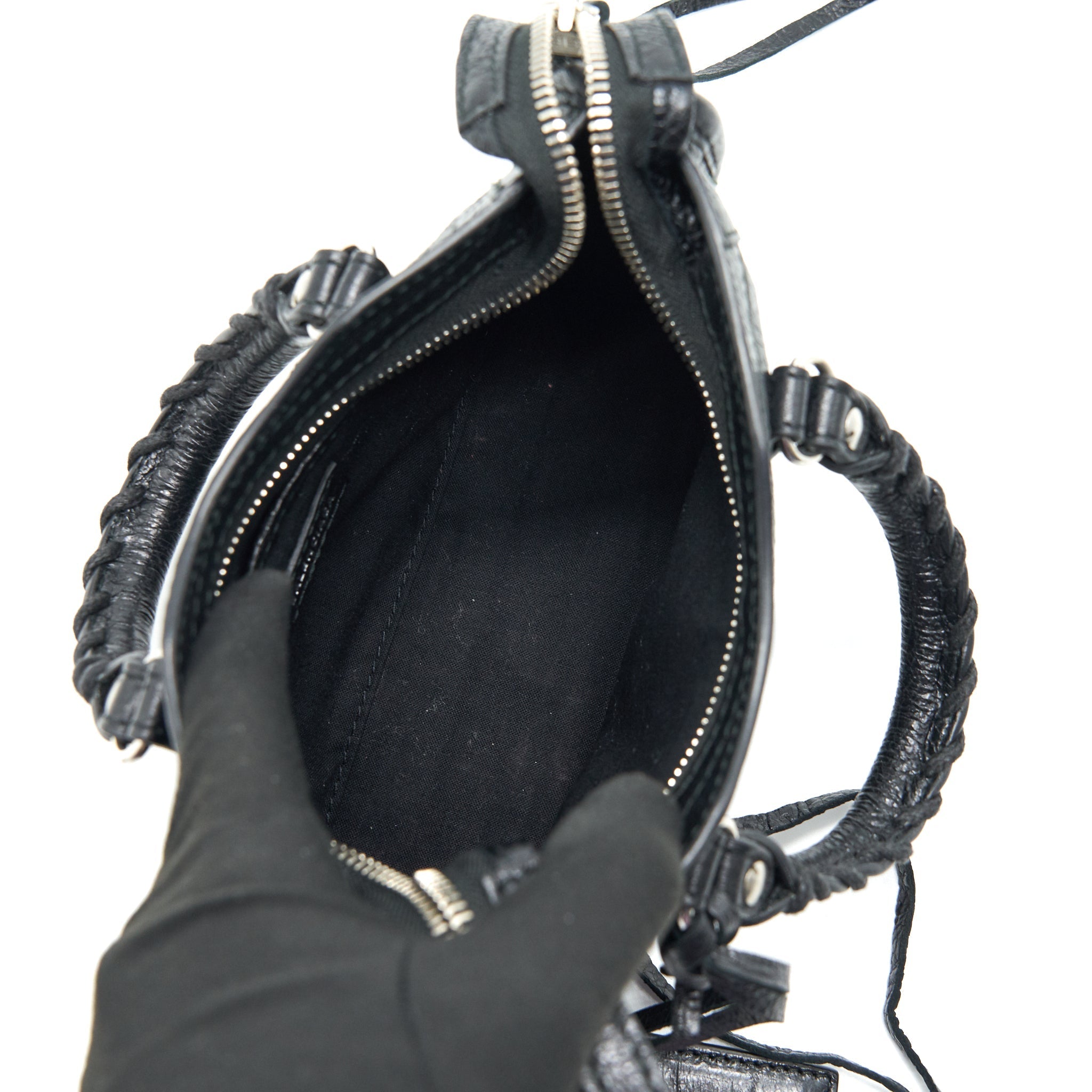 BALENCIAGA NANO CITY BAG BLACK SHW