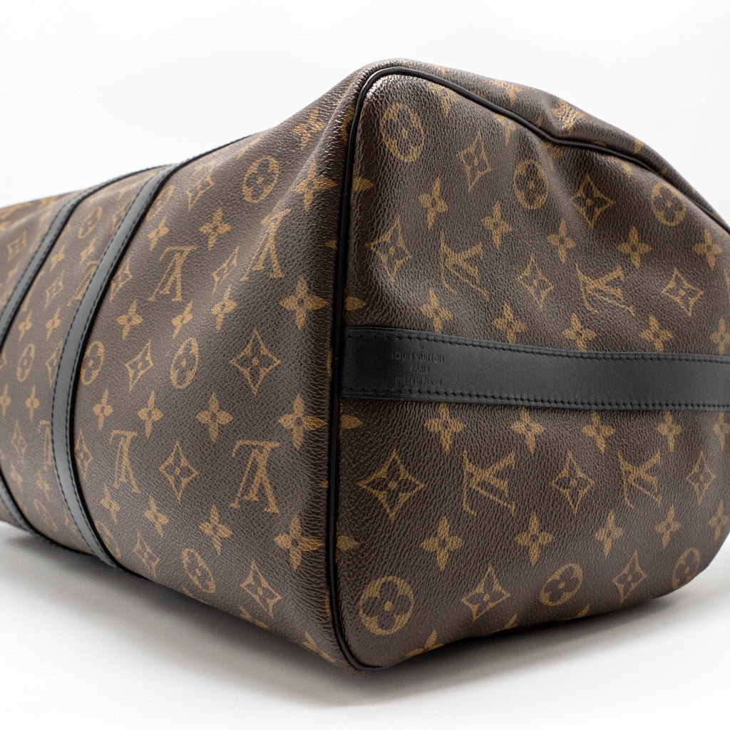 LOUIS VUITTON KEEPALL BANDOULIERE 45 MONOGRAM MACASSAR SHW