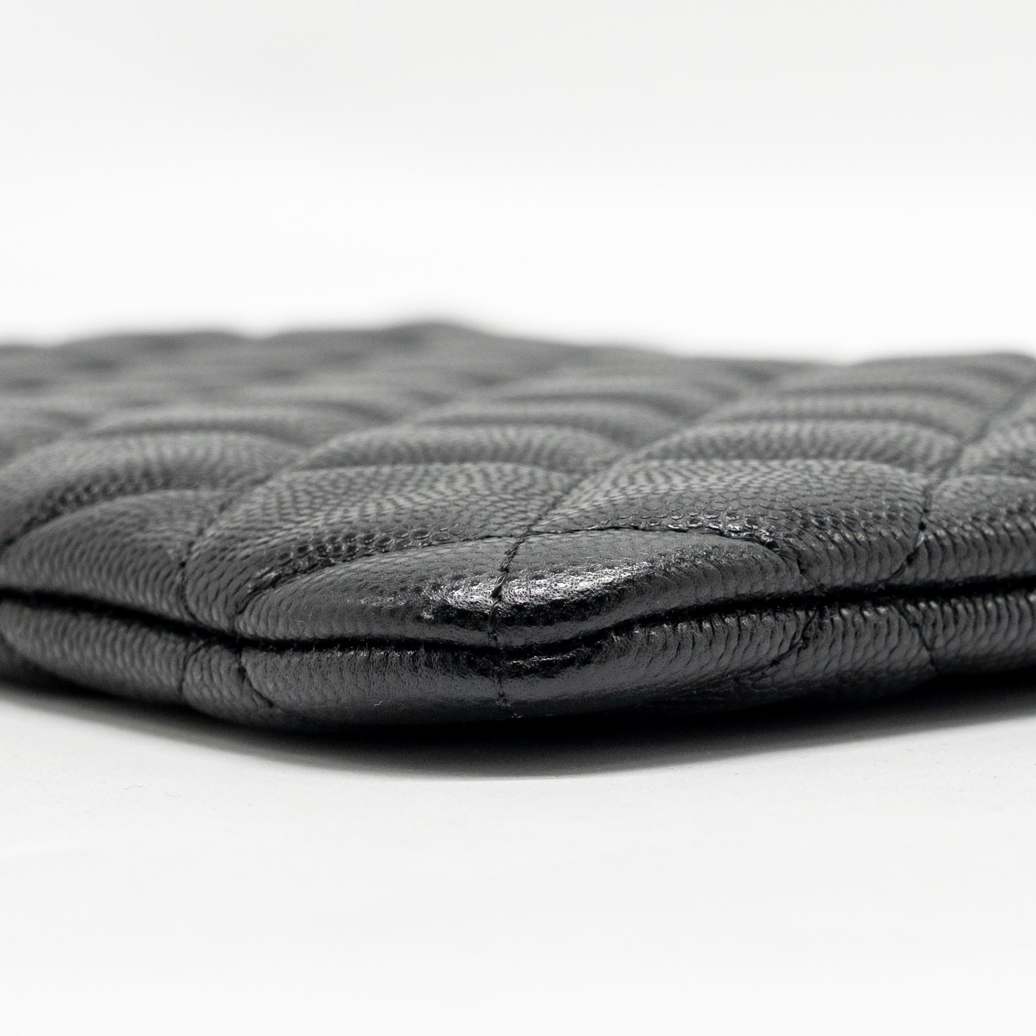 CHANEL CLASSIC O-CASE POUCH/CLUTCH CAVIAR BLACK GHW
