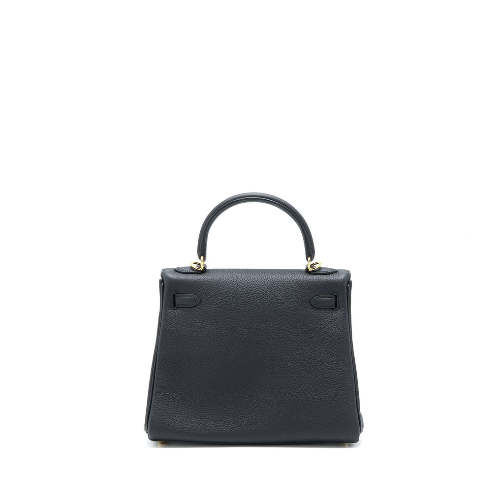 HERMES KELLY 25 TOGO BLACK GHW