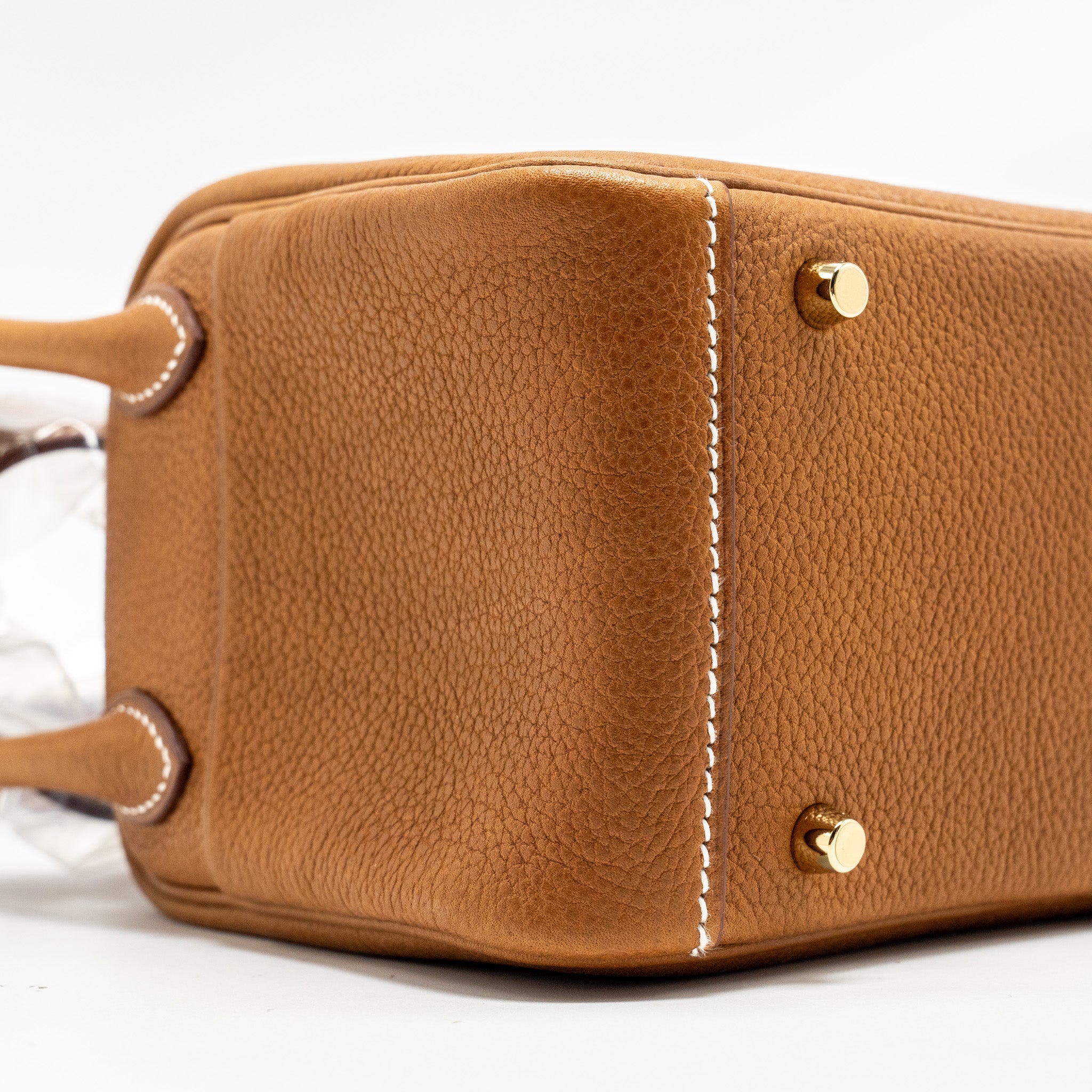 HERMES MINI LINDY BARENIA FAUBOURG FAUVE GHW