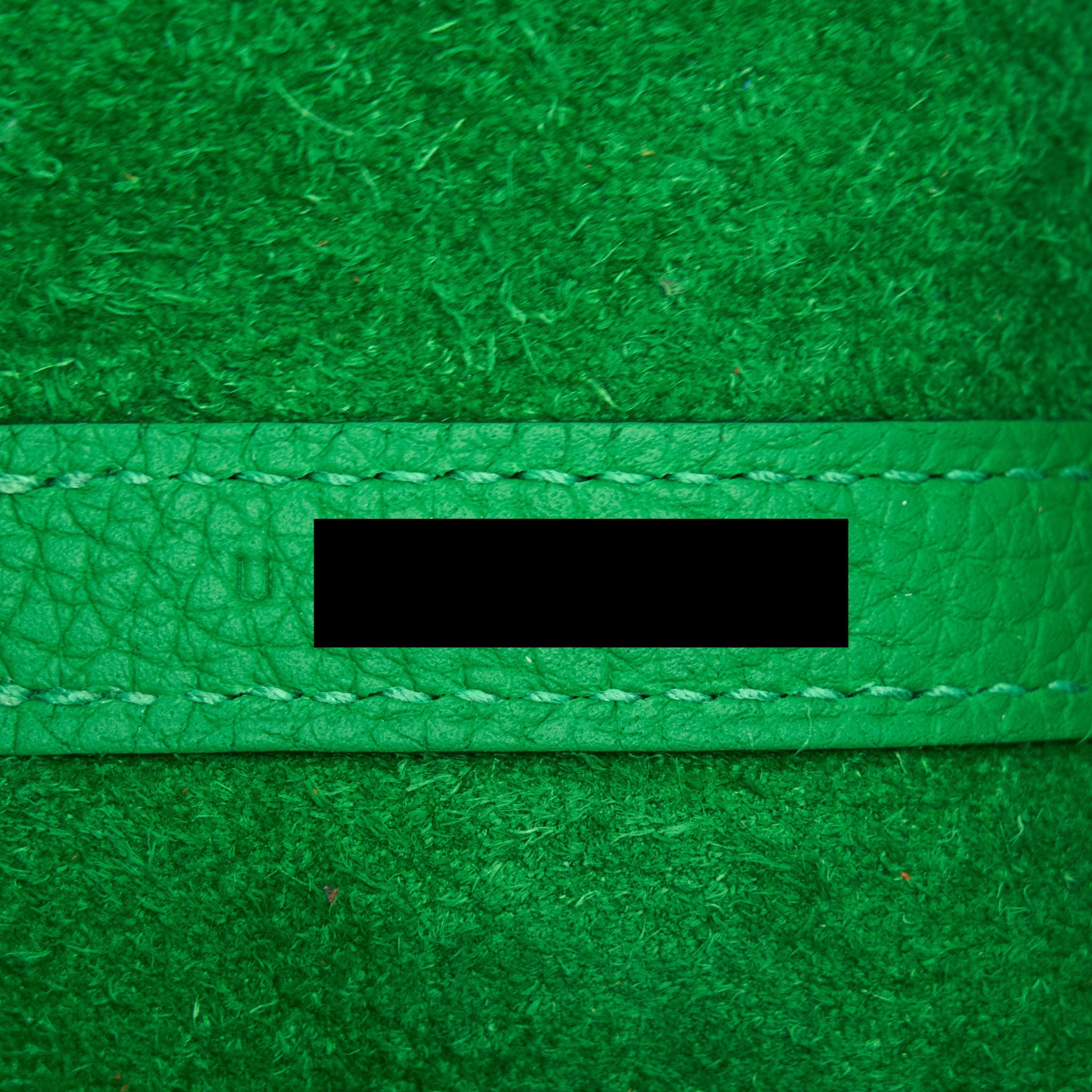 HERMES PICOTIN 18 LOCK BAG CLEMENCE 1K BAMBOU WITH GREEN HARDWARE