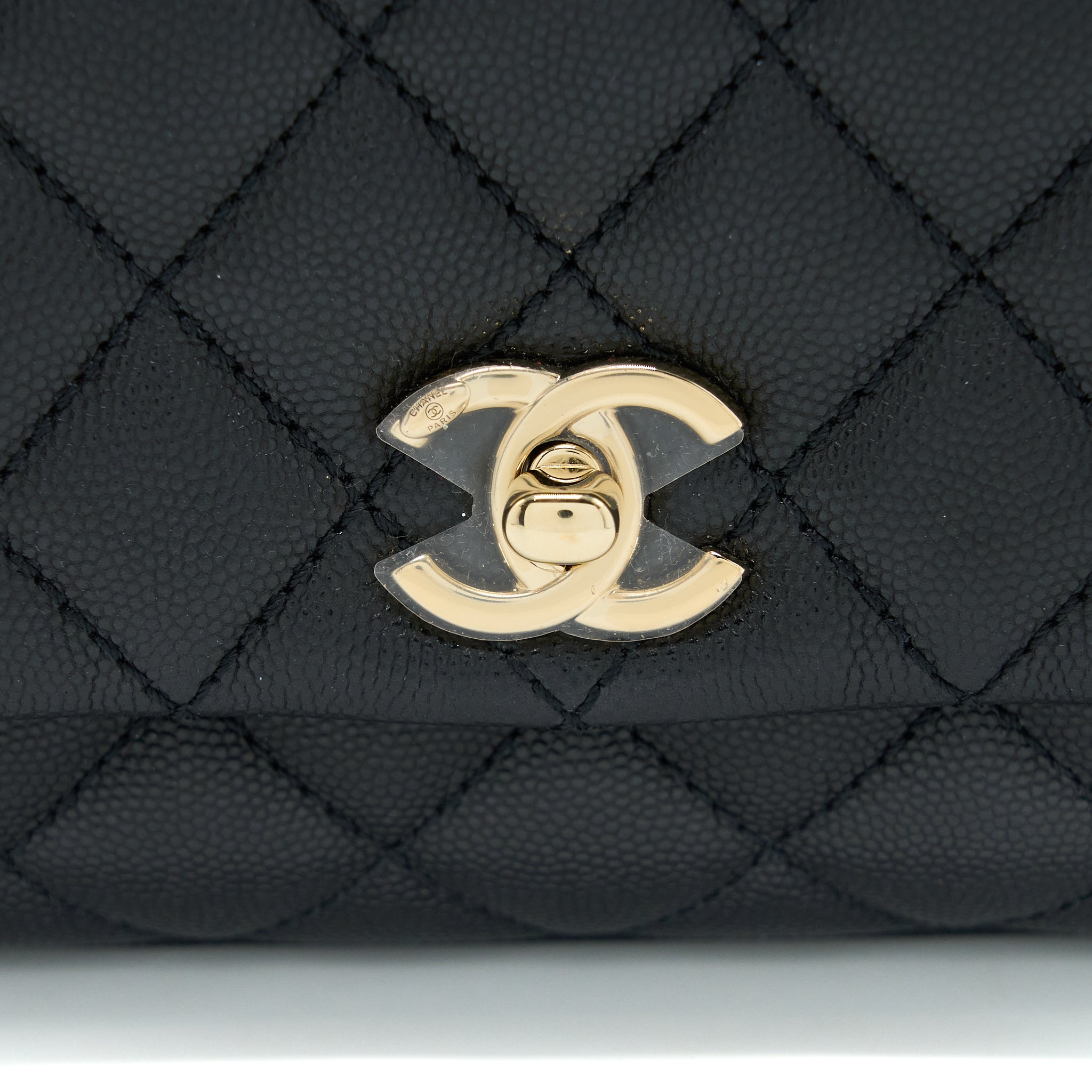 CHANEL MINI COCO HANDLE CAVIAR BLACK LGHW