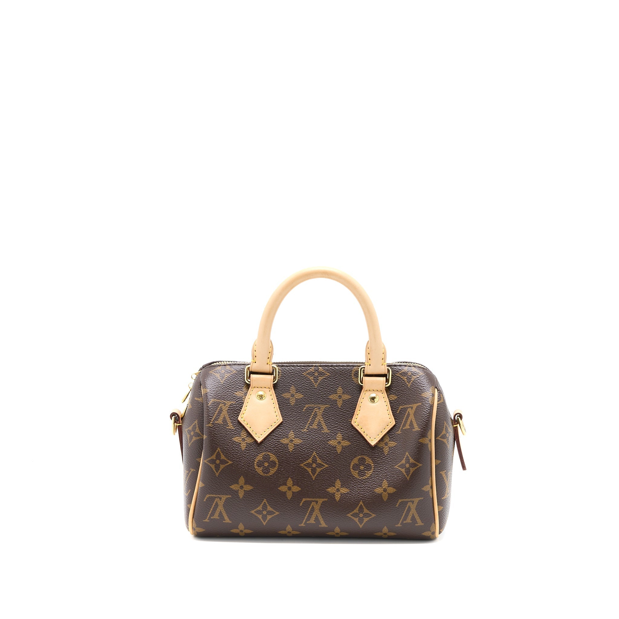 LOUIS VUITTON SPEEDY BANDOULIERE 20 MONOGRAM CANVAS WITH FUCHSIA STRAP GHW