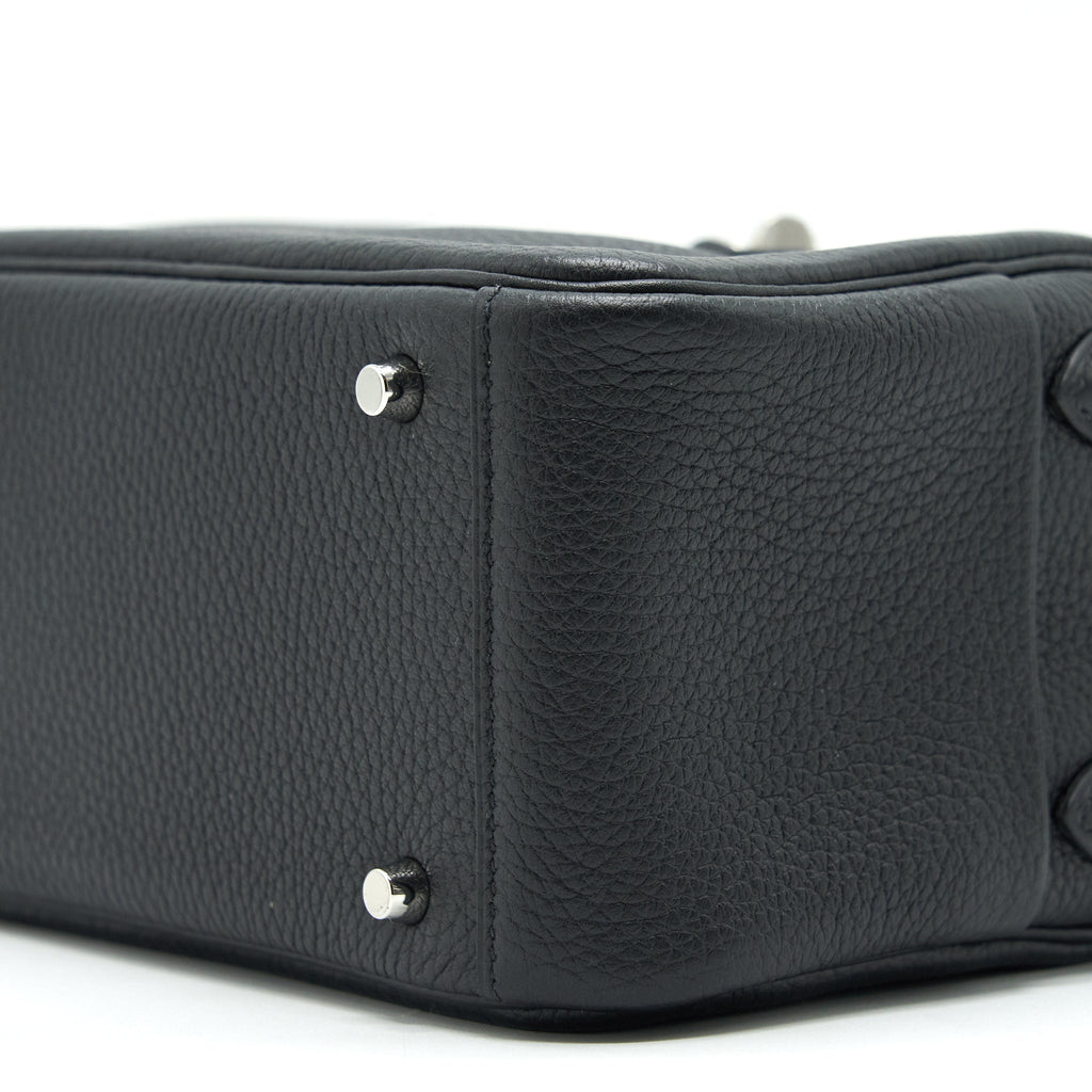 HERMES MINI LINDY BLACK SHW CLEMENCE LEATHER