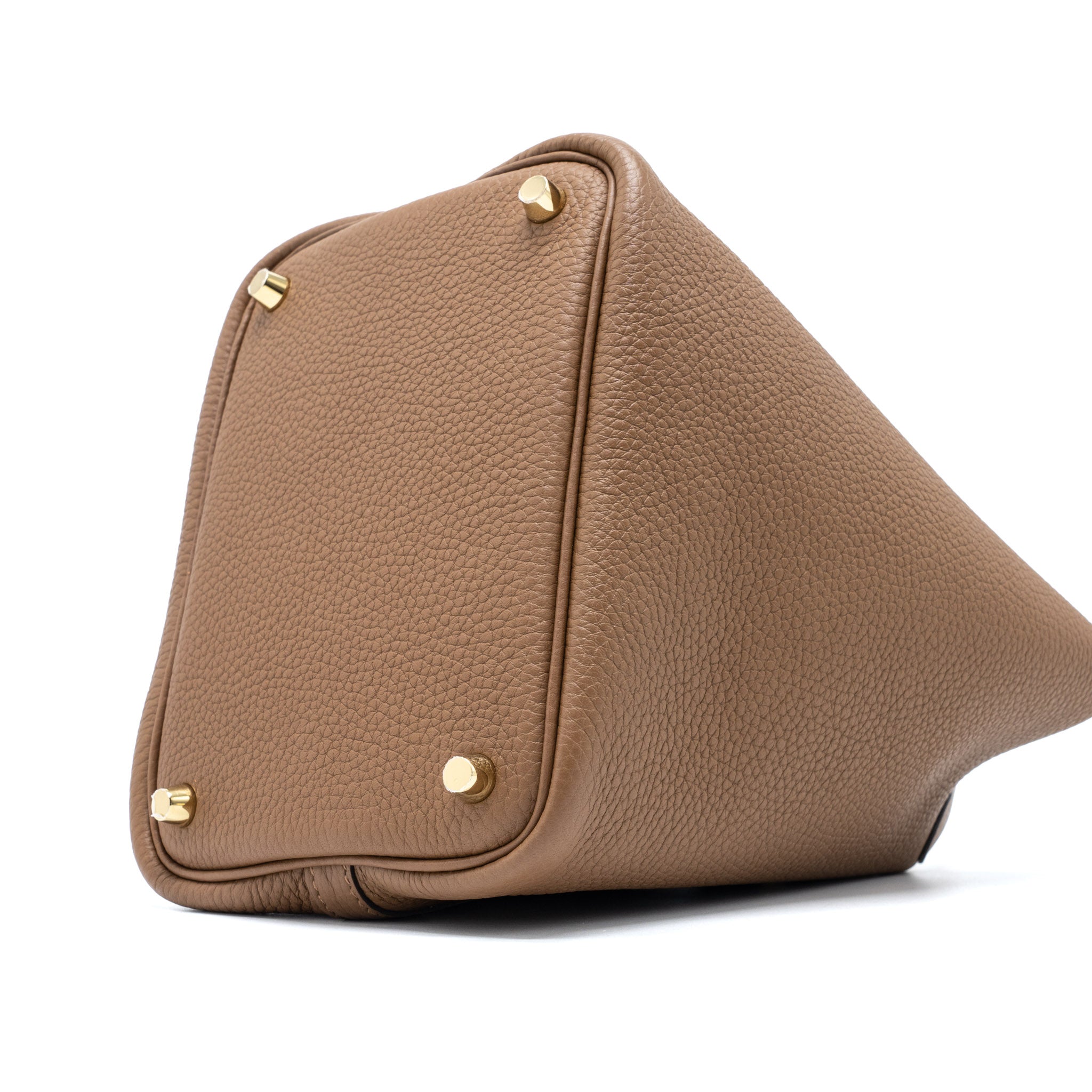HERMES PICOTIN 18 LOCK BAG CLEMENCE/SWIFT ALEZAN/BISCUIT GHW