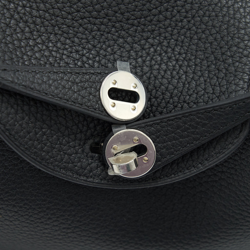 HERMES MINI LINDY BLACK SHW CLEMENCE LEATHER