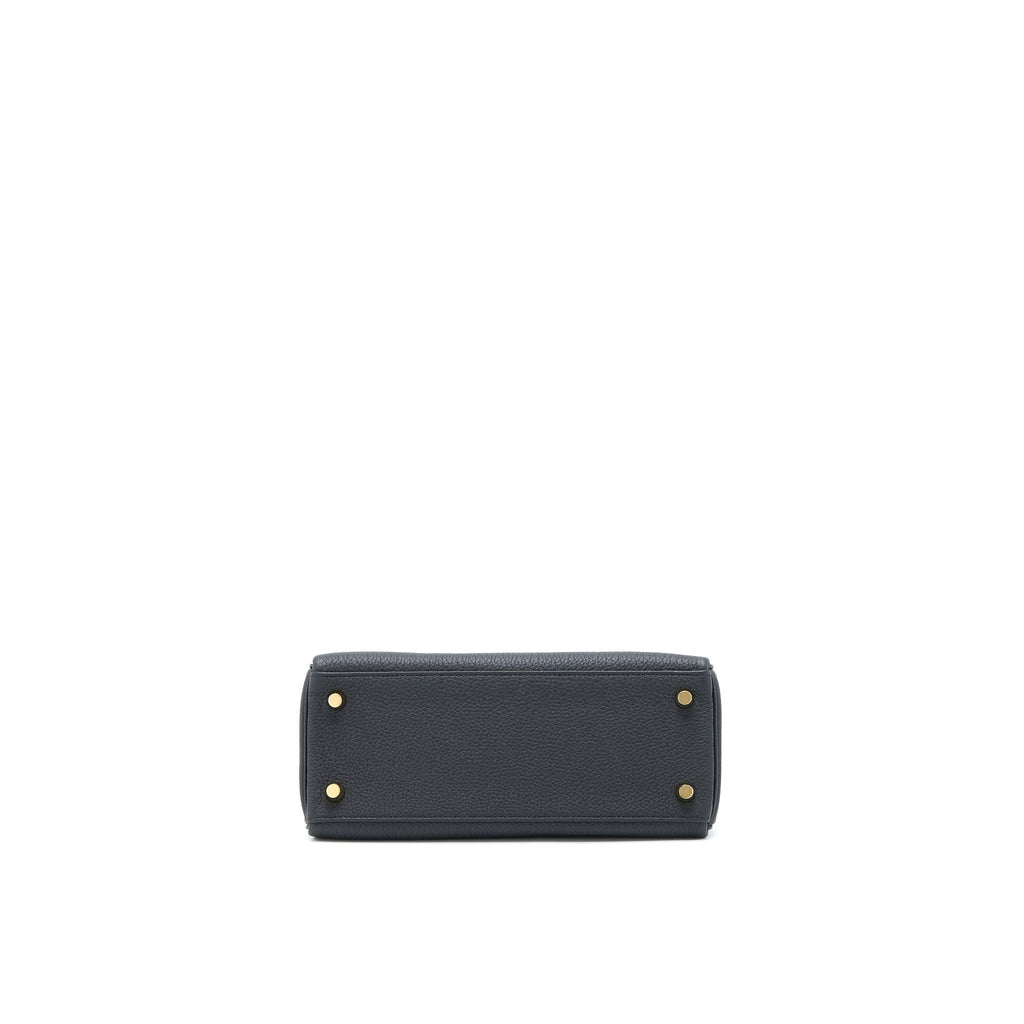 HERMES KELLY 25 TOGO BLACK GHW