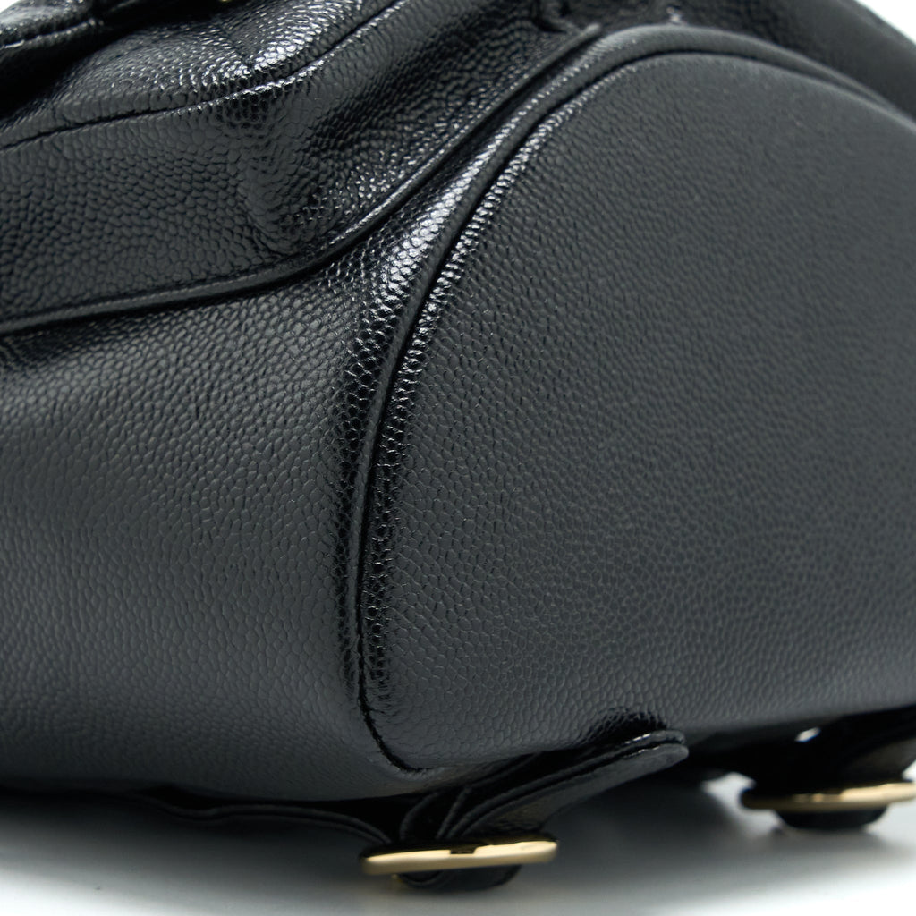 CHANEL 23P MINI TRIPLE PACK BACKPACK CAVIAR BLACK LGHW (MICROCHIP)