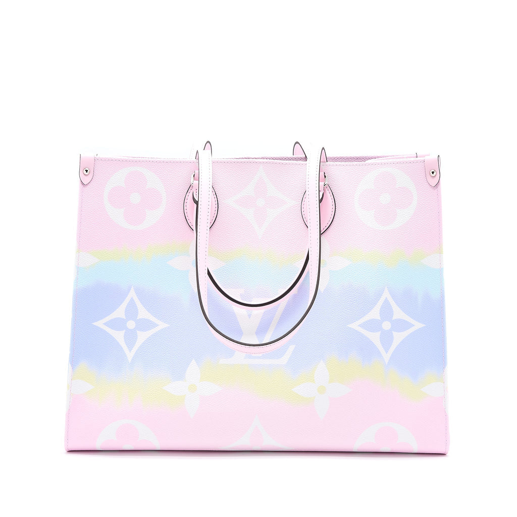 LOUIS VUITTON ESCALE ONTHEGO GM TOTE BAG PASTEL MONOGRAM CANVAS SHW