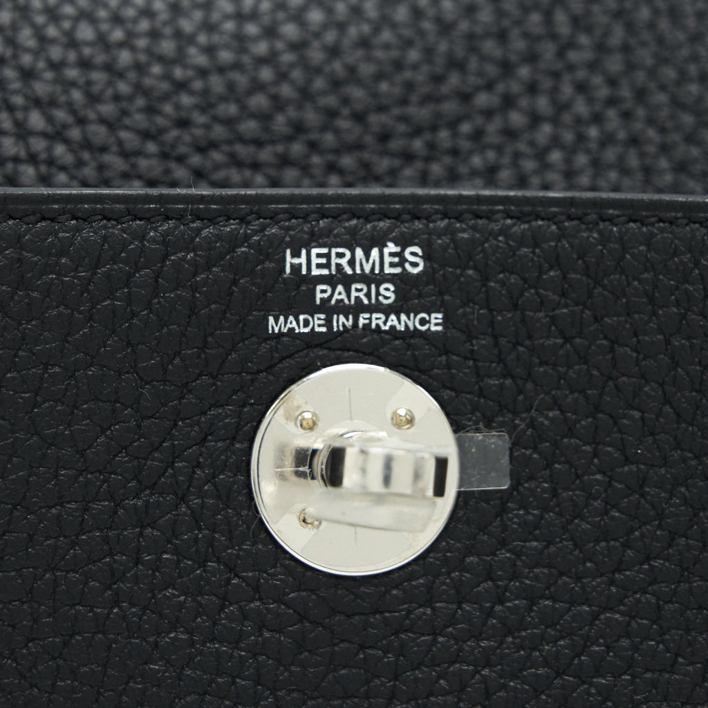 HERMES MINI LINDY BLACK SHW CLEMENCE LEATHER