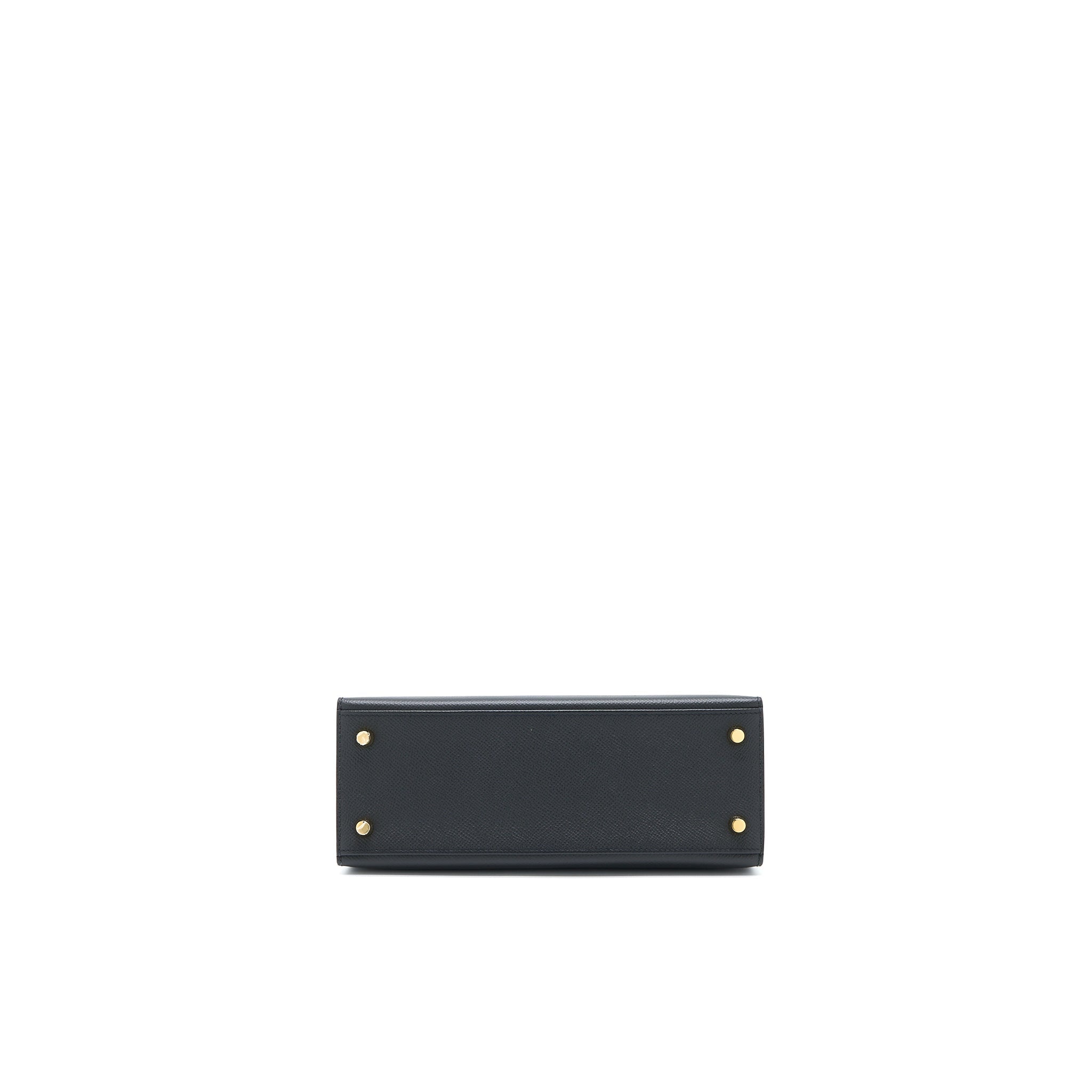 HERMES KELLY 25 SPECIAL ORDER EPSOM BLACK/ ROUGE H LGHW
