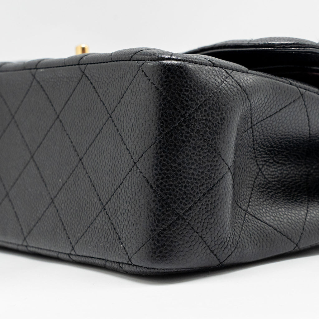 CHANEL JUMBO CLASSIC DOUBLE FLAP BAG CAVIAR BLACK GHW