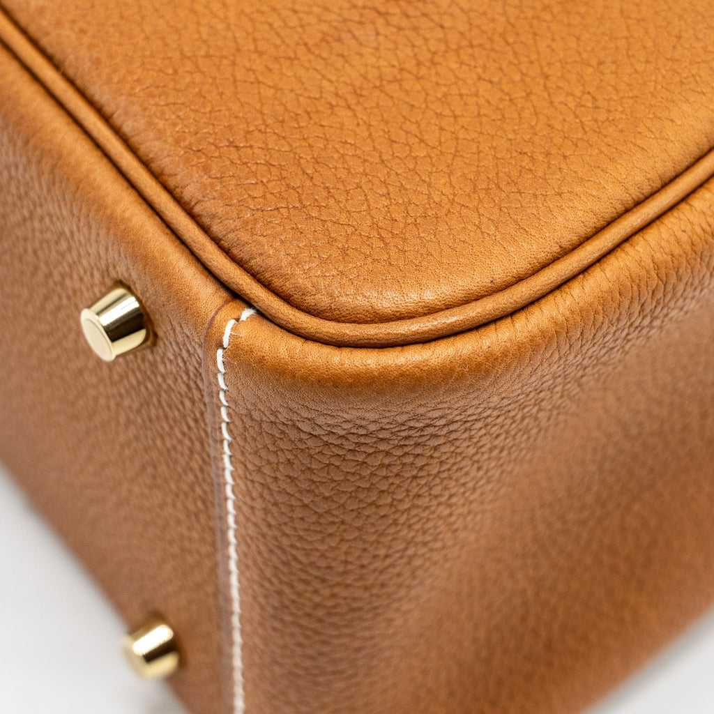 HERMES MINI LINDY BARENIA FAUBOURG FAUVE GHW