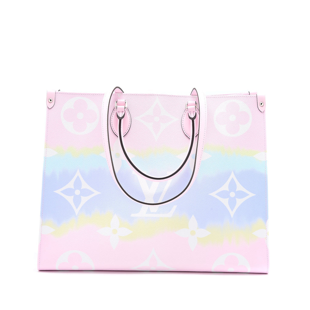 LOUIS VUITTON ESCALE ONTHEGO GM TOTE BAG PASTEL MONOGRAM CANVAS SHW