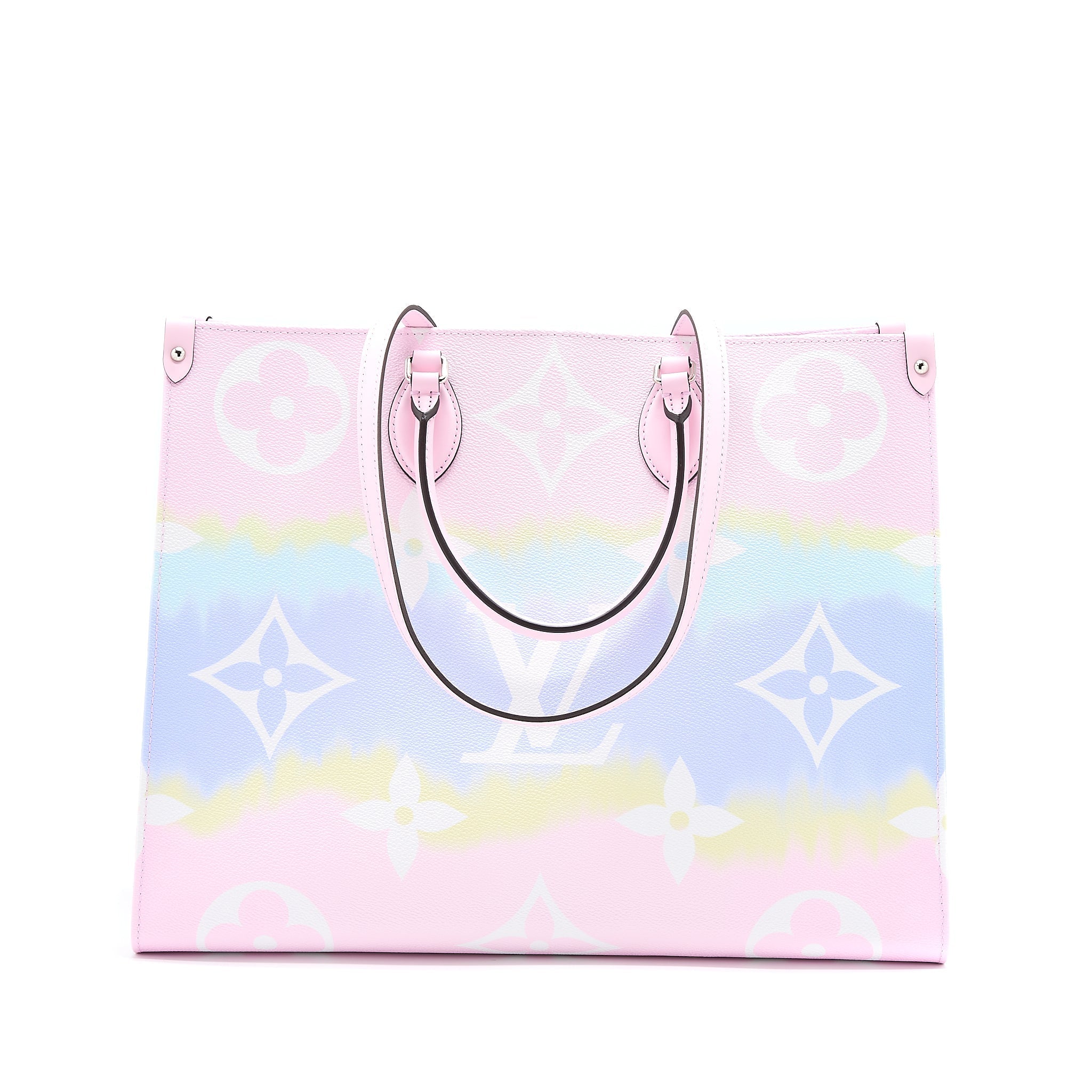 LOUIS VUITTON ESCALE ONTHEGO GM TOTE BAG PASTEL MONOGRAM CANVAS SHW