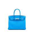 HERMES BIRKIN 30 TOGO BLEU ZANZIBAR/MALACHITE SHW