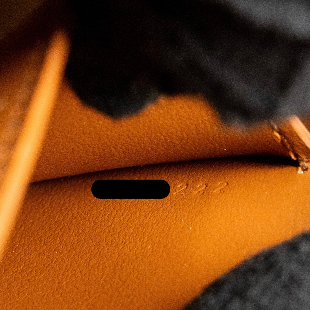CELINE CLUTCH ON STRAP TABOU TRIOMPHE CANVAS/CALFSKIN TAN GHW