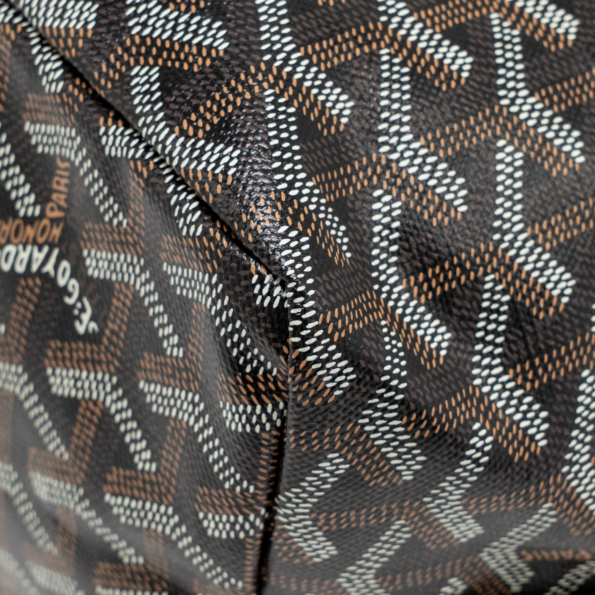 GOYARD SAINT LOUIS PM TOTE BAG GOYARDINE CANVAS/CALFSKIN BLACK