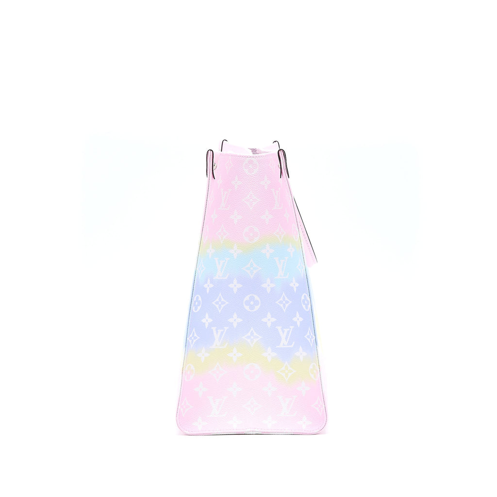 LOUIS VUITTON ESCALE ONTHEGO GM TOTE BAG PASTEL MONOGRAM CANVAS SHW