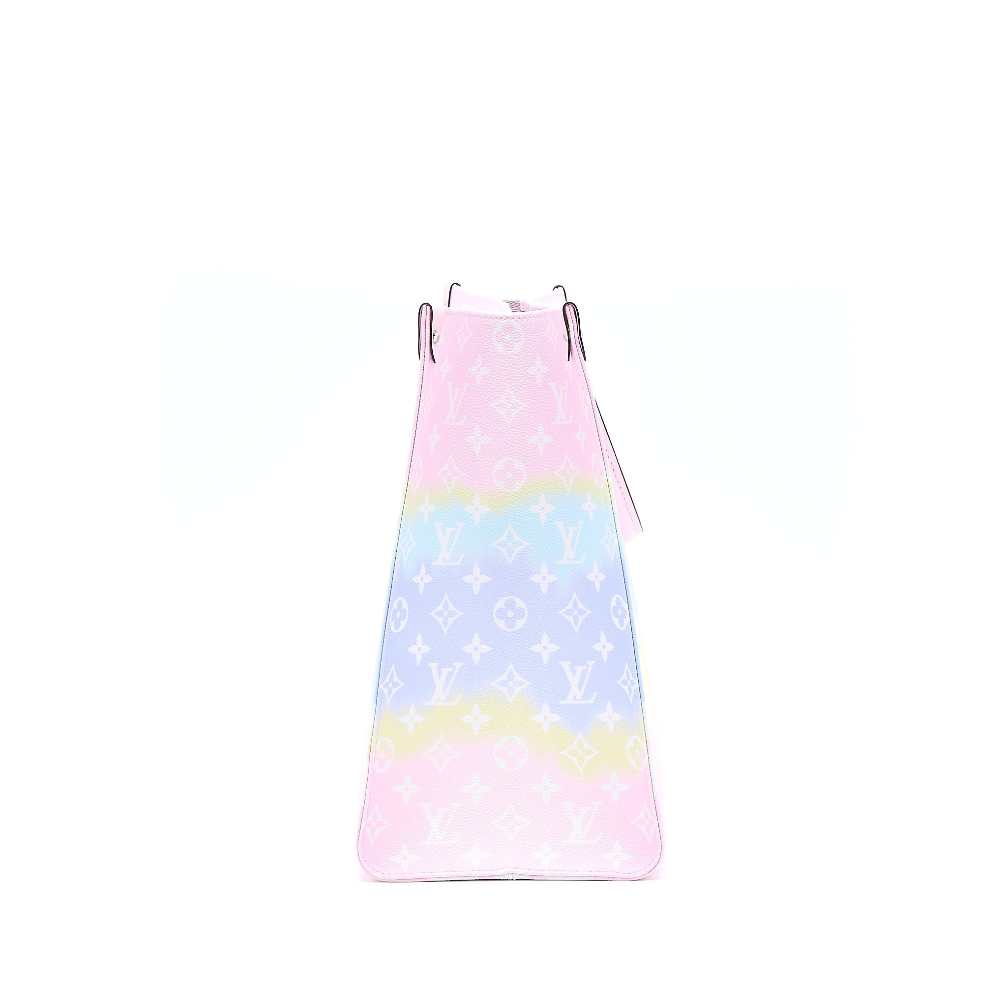 LOUIS VUITTON ESCALE ONTHEGO GM TOTE BAG PASTEL MONOGRAM CANVAS SHW