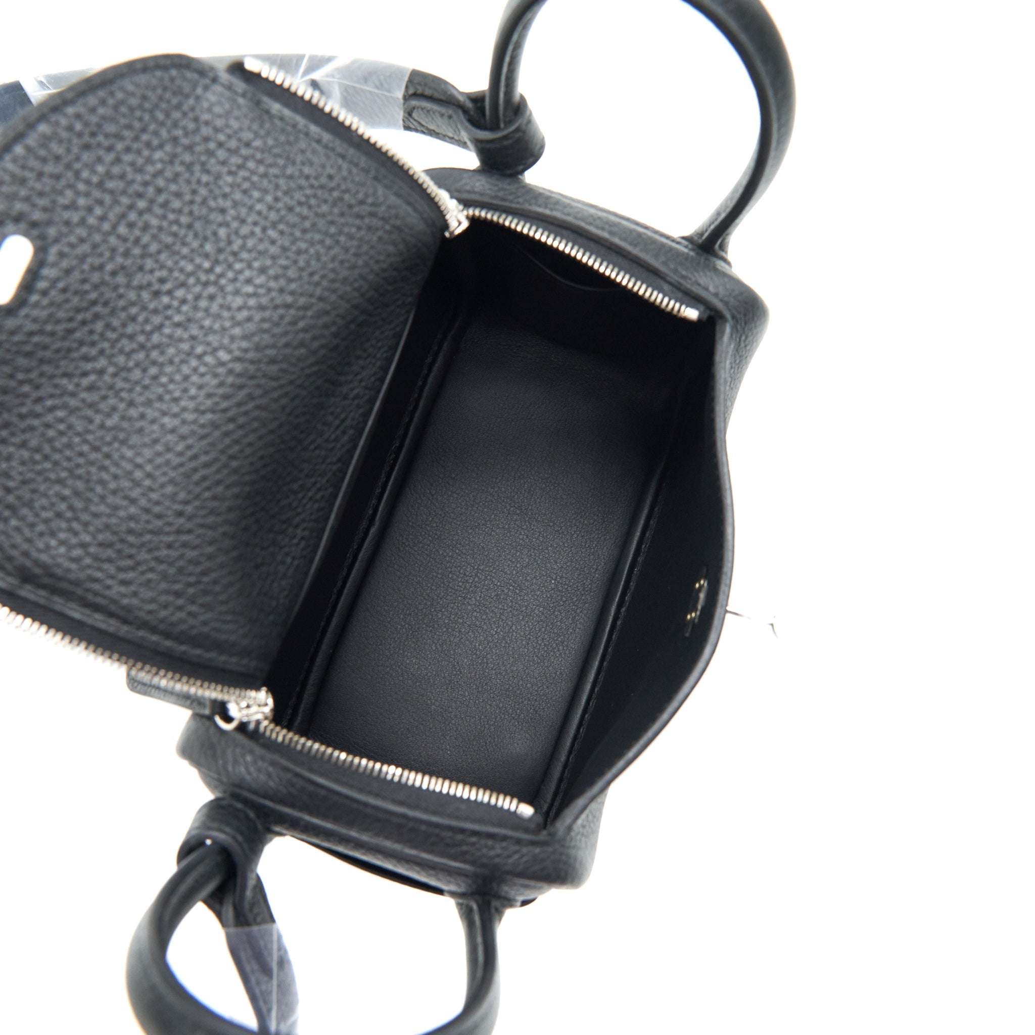 HERMES MINI LINDY BLACK SHW CLEMENCE LEATHER