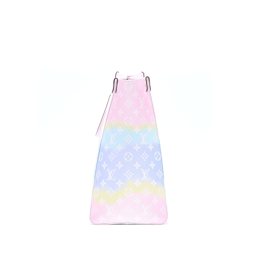 LOUIS VUITTON ESCALE ONTHEGO GM TOTE BAG PASTEL MONOGRAM CANVAS SHW
