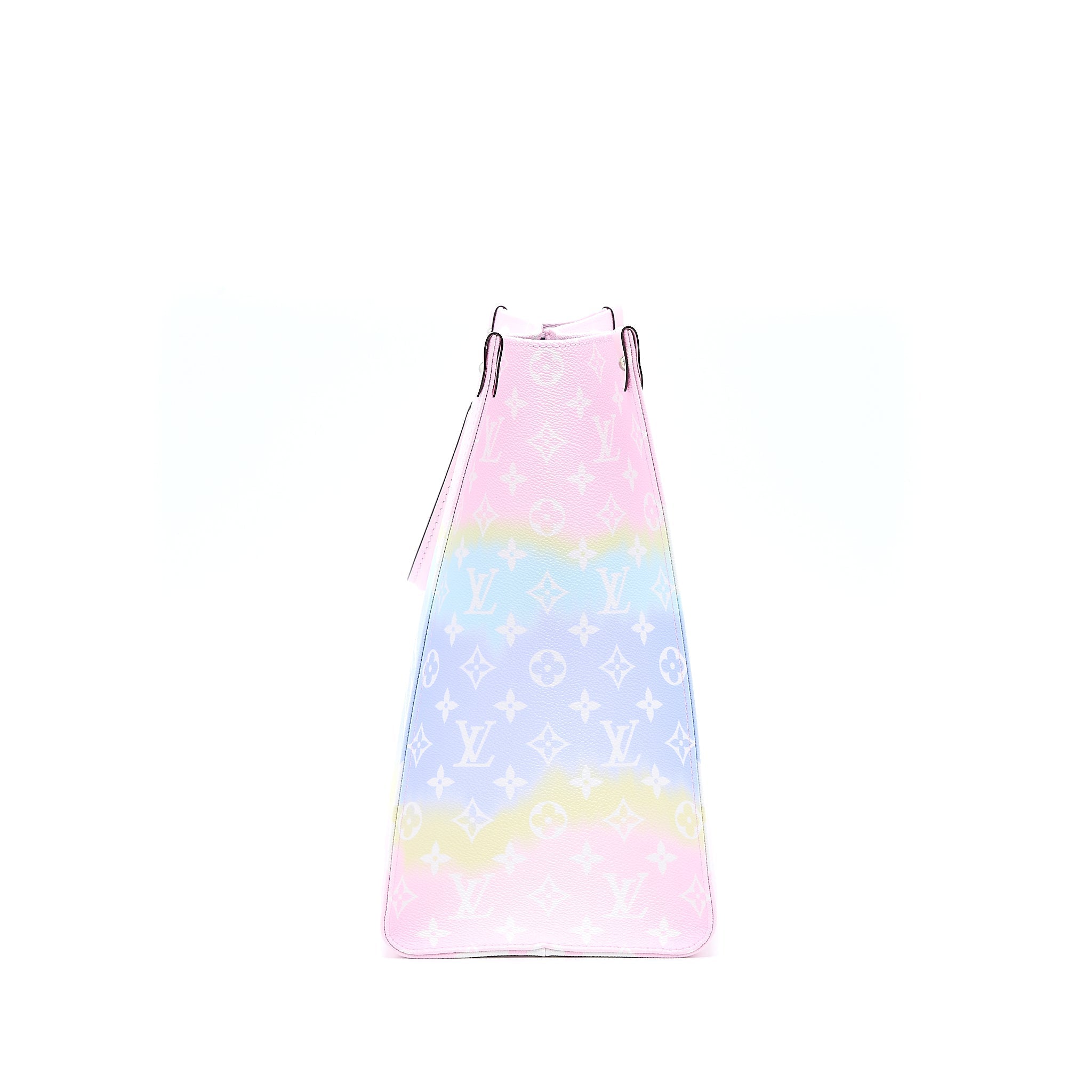 LOUIS VUITTON ESCALE ONTHEGO GM TOTE BAG PASTEL MONOGRAM CANVAS SHW