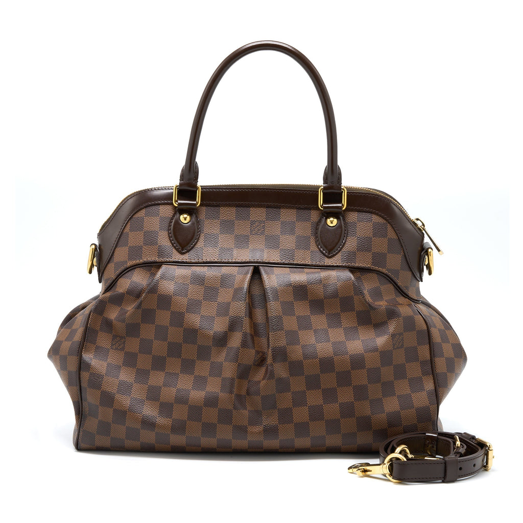LOUIS VUITTON TREVI BAG DAMIER EBENE CANVAS GHW