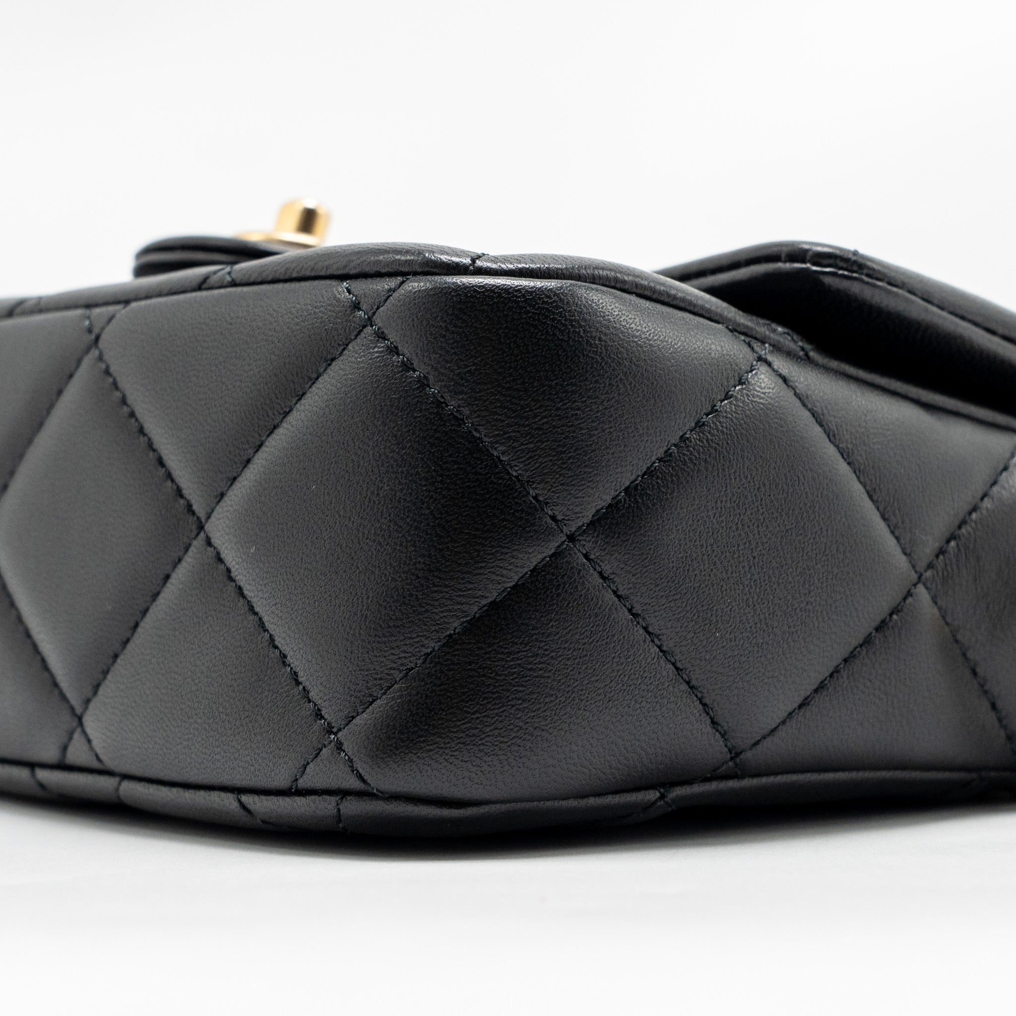 CHANEL MY PERFECT MINI FLAP BAG LAMBSKIN BLACK GHW (MICROCHIP)