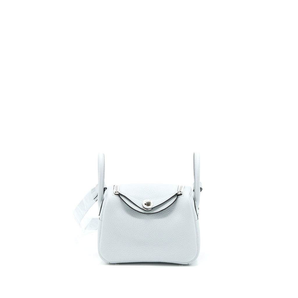HERMES MINI LINDY CLEMENCE BLUE PALE SHW
