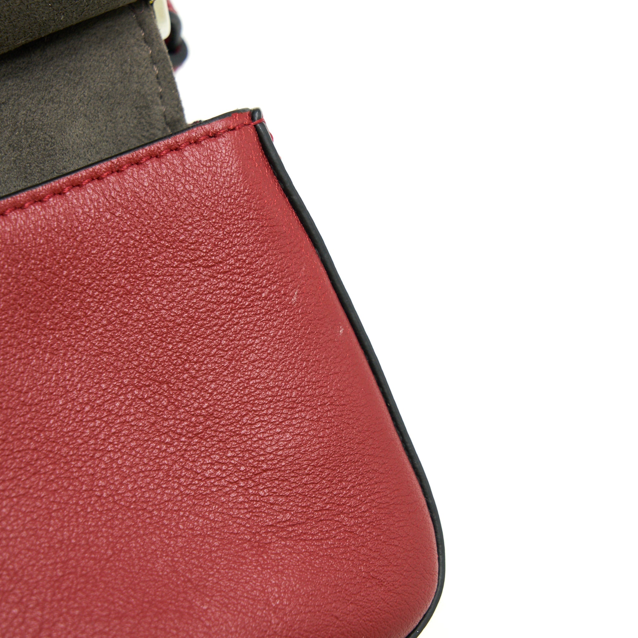 FENDI MICRO MONSTER BAGUETTE BAG RED SHW