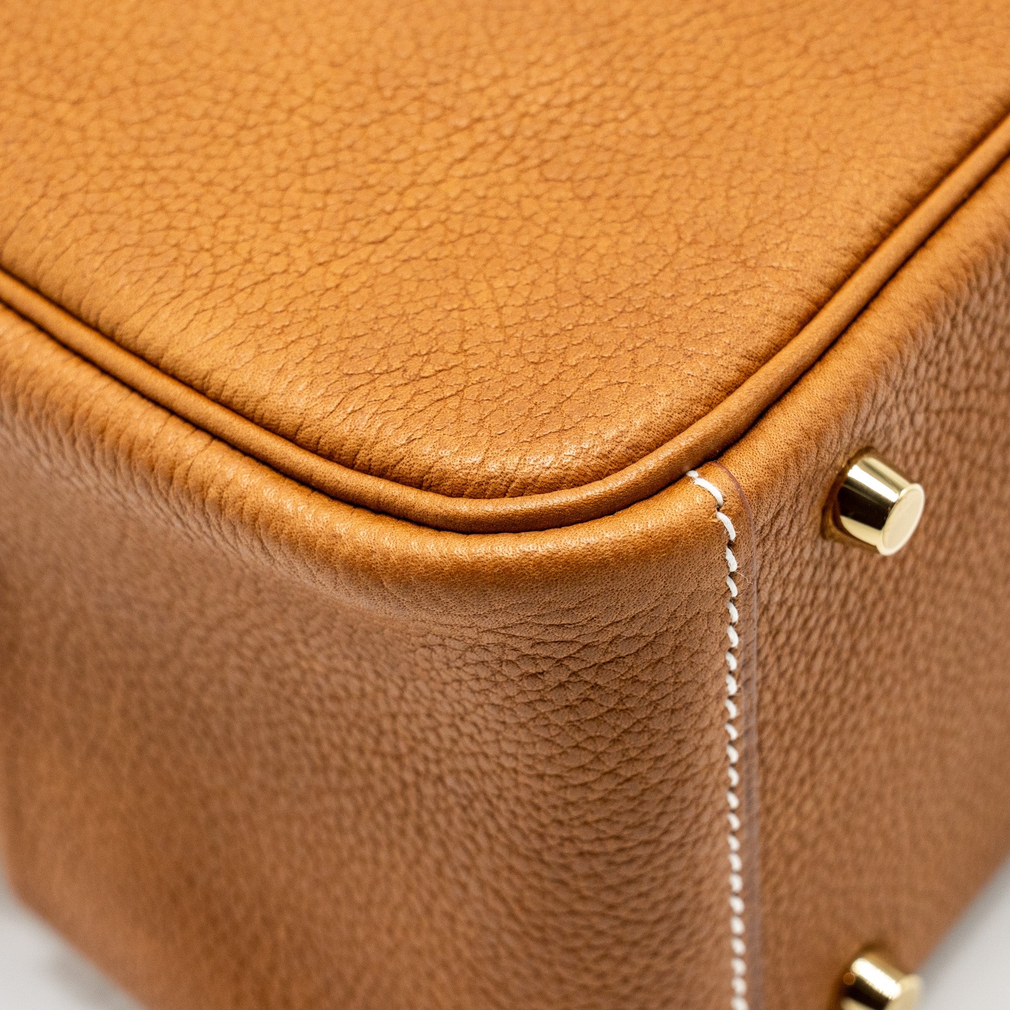 HERMES MINI LINDY BARENIA FAUBOURG FAUVE GHW