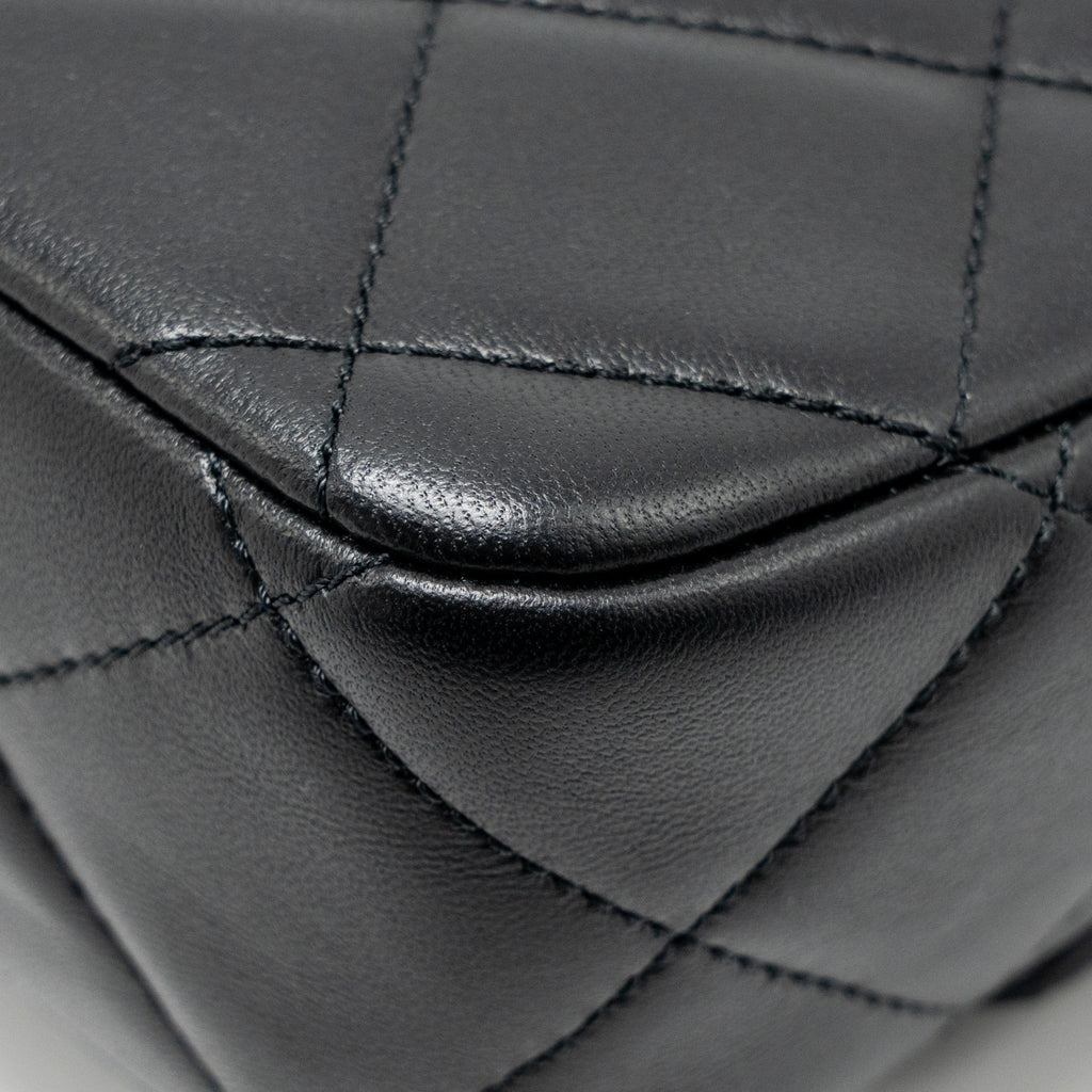 CHANEL MY PERFECT MINI FLAP BAG LAMBSKIN BLACK GHW (MICROCHIP)