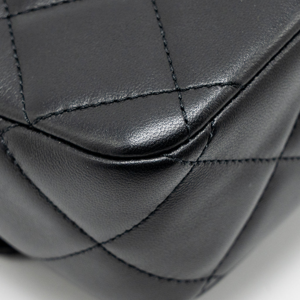 CHANEL MY PERFECT MINI FLAP BAG LAMBSKIN BLACK GHW (MICROCHIP)