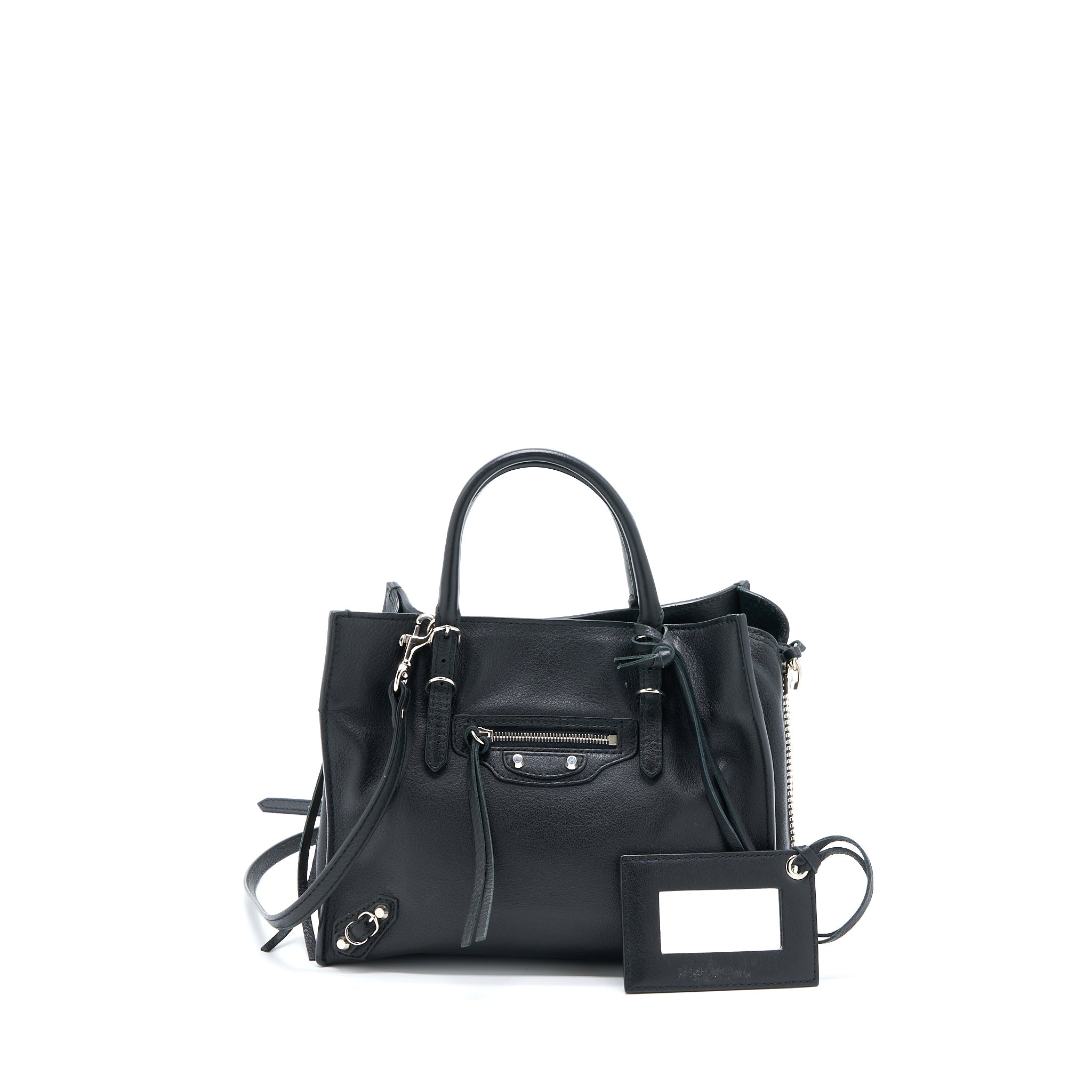 BALENCIAGA PAPIER MINI TOTE BAG BLACK SHW
