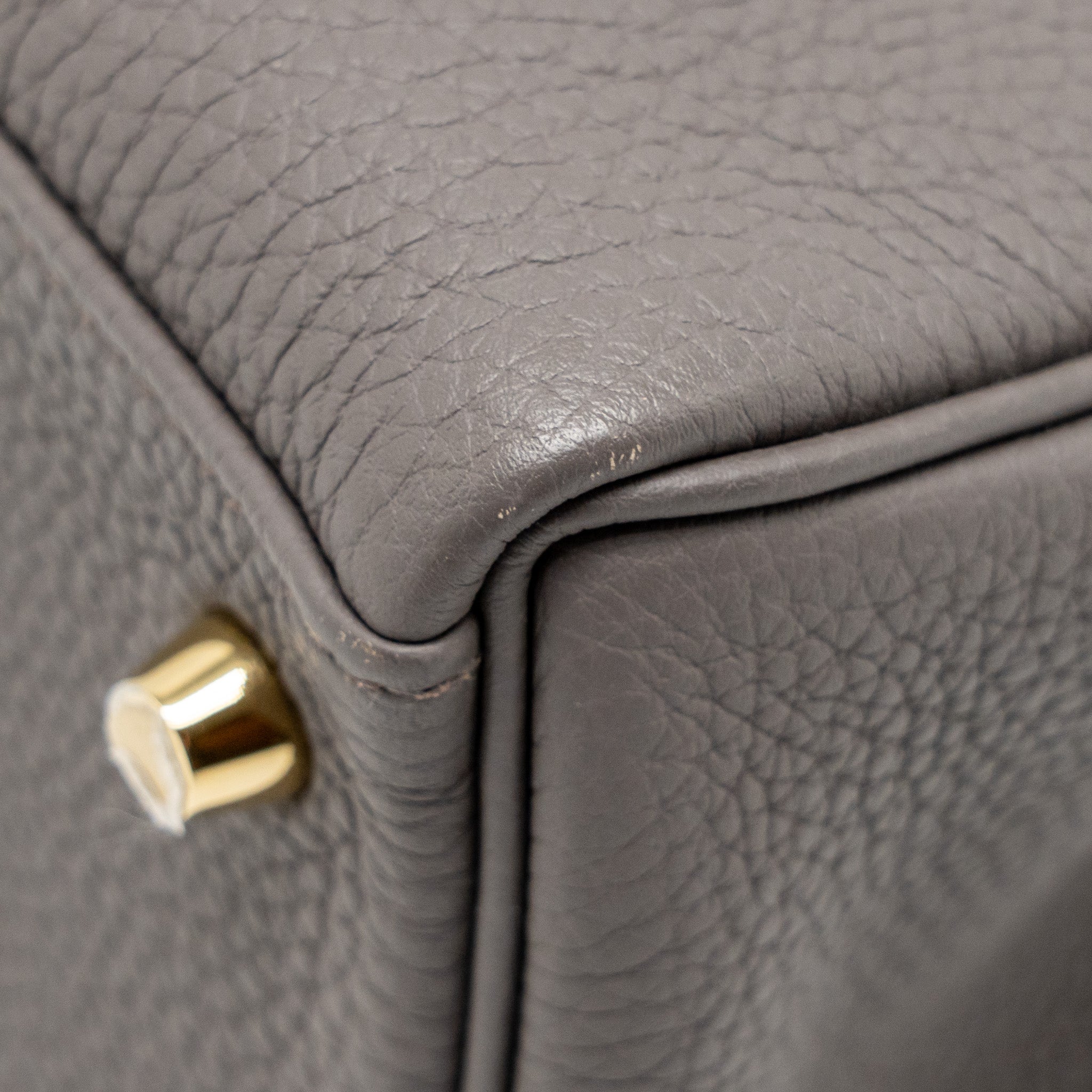 HERMES KELLY 32 TOGO 8F GRIS ETAIN GHW