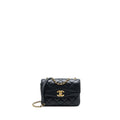 CHANEL SEASONAL FLAP BAG LAMBSKIN BLACK BRUSHED GHW