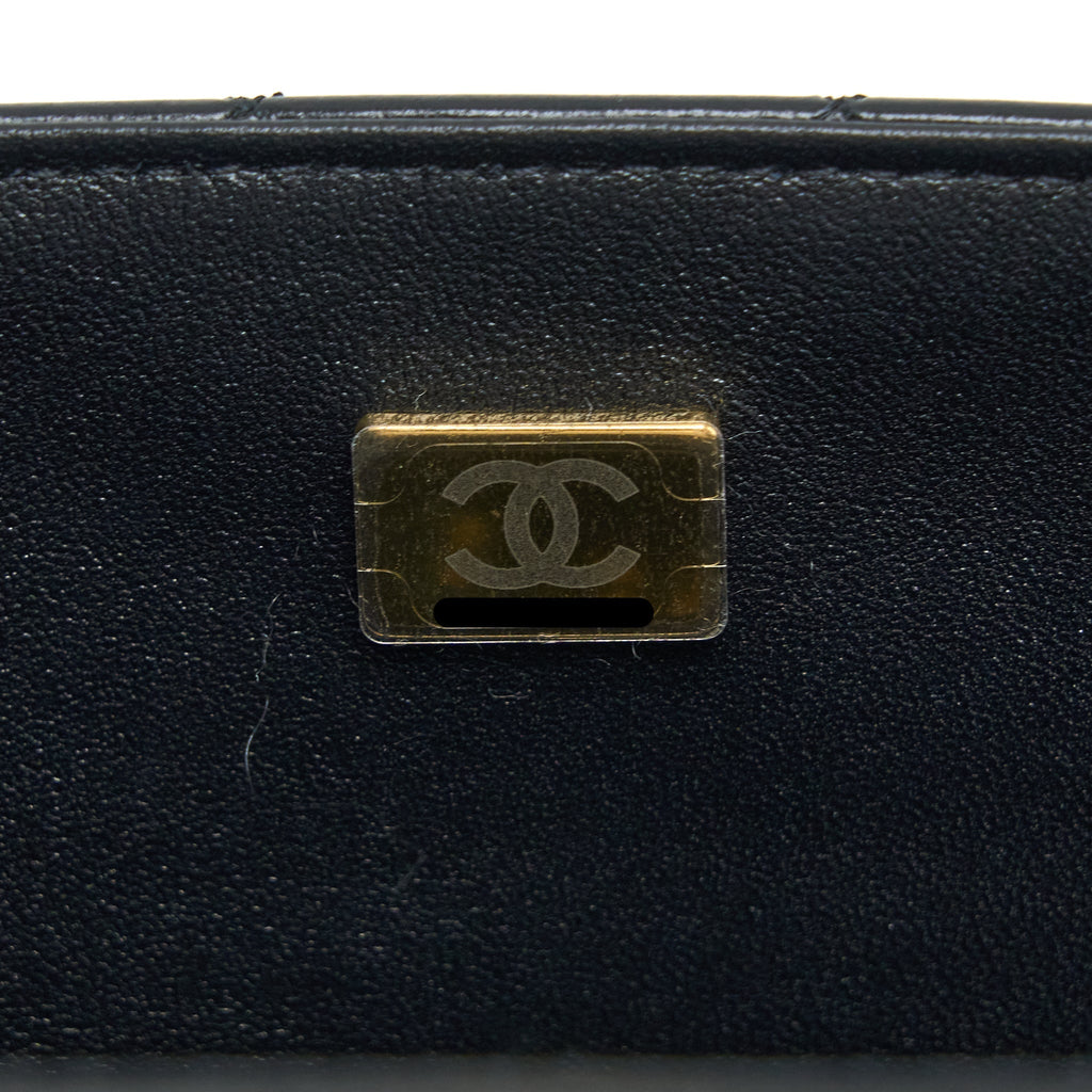 CHANEL CLASSIC MINI RECTANGULAR FLAP BAG LAMBSKIN BLACK LGHW (MICROCHIP)