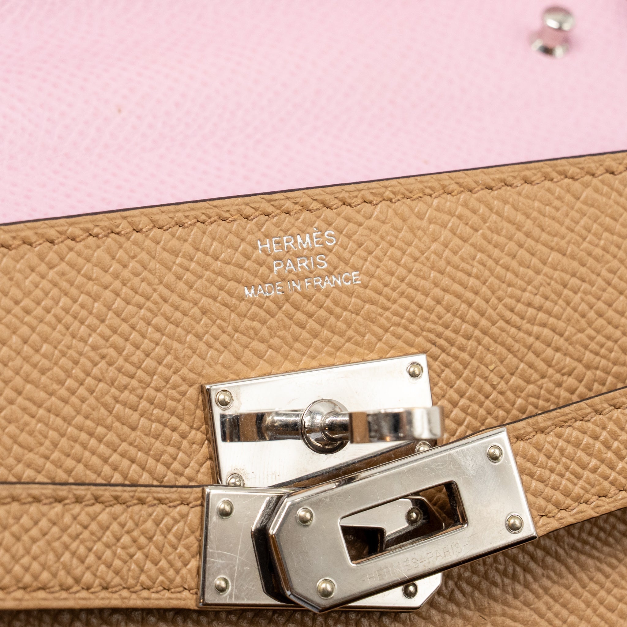 HERMES KELLY TO GO EPSOM CHAI/MAUVE SYLVESTER SHW
