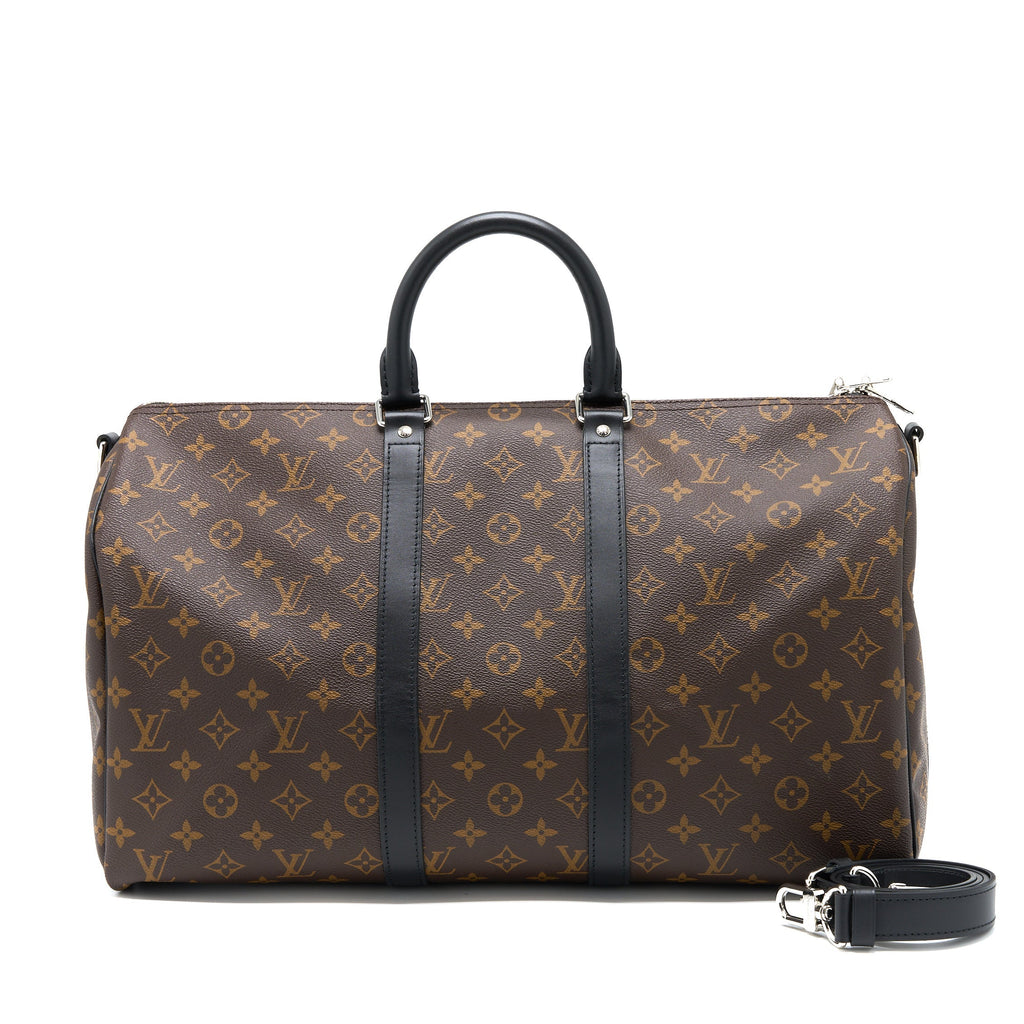 LOUIS VUITTON KEEPALL BANDOULIERE 45 MONOGRAM MACASSAR CANVAS SHW