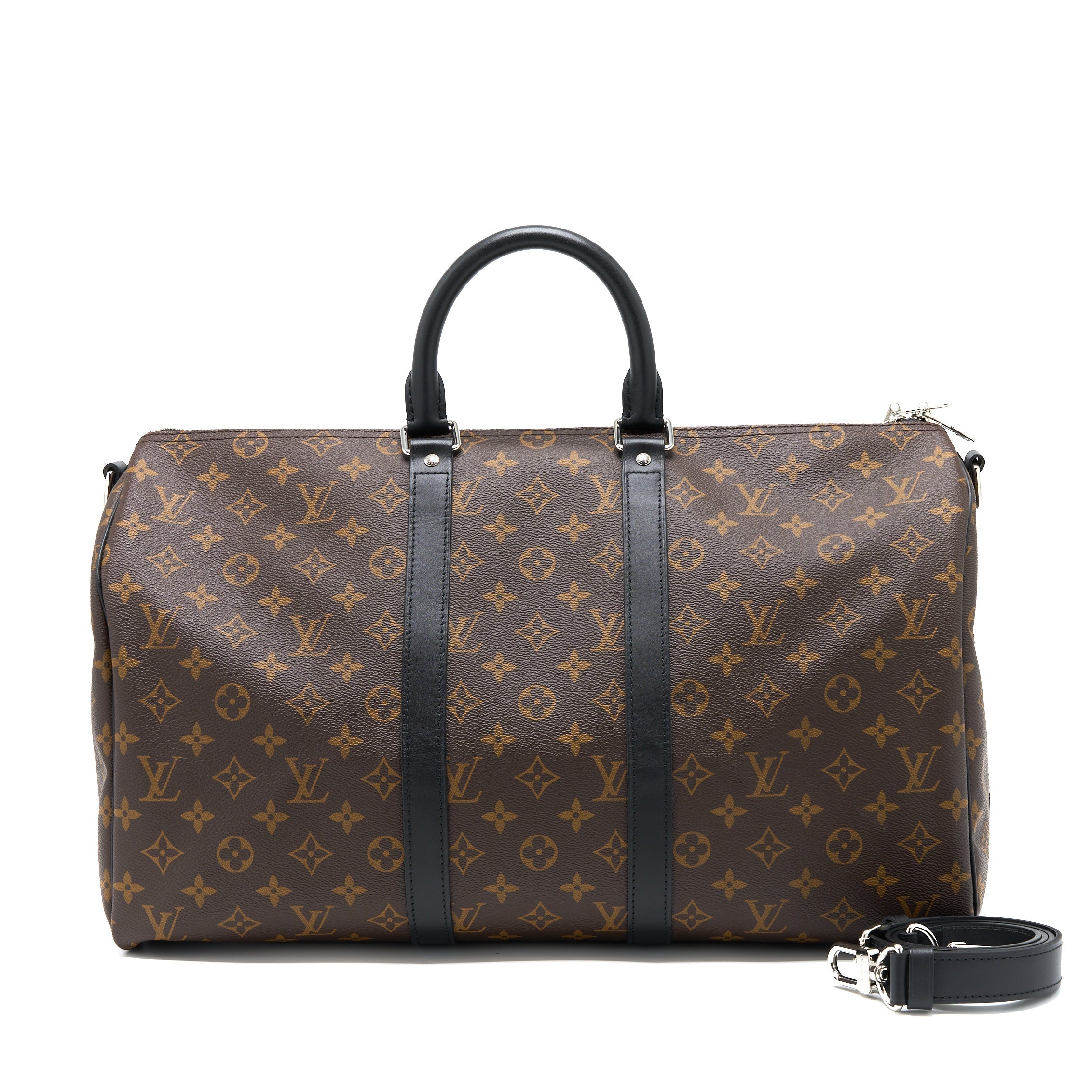 LOUIS VUITTON KEEPALL BANDOULIERE 45 MONOGRAM MACASSAR CANVAS SHW