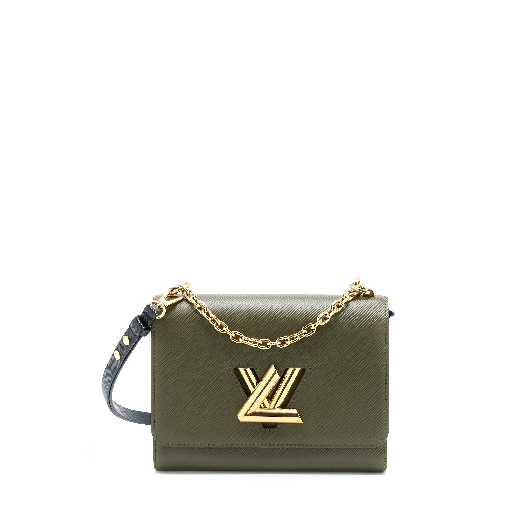 LOUIS VUITTON TWIST BAG MM EPI GREEN/WHITE GHW