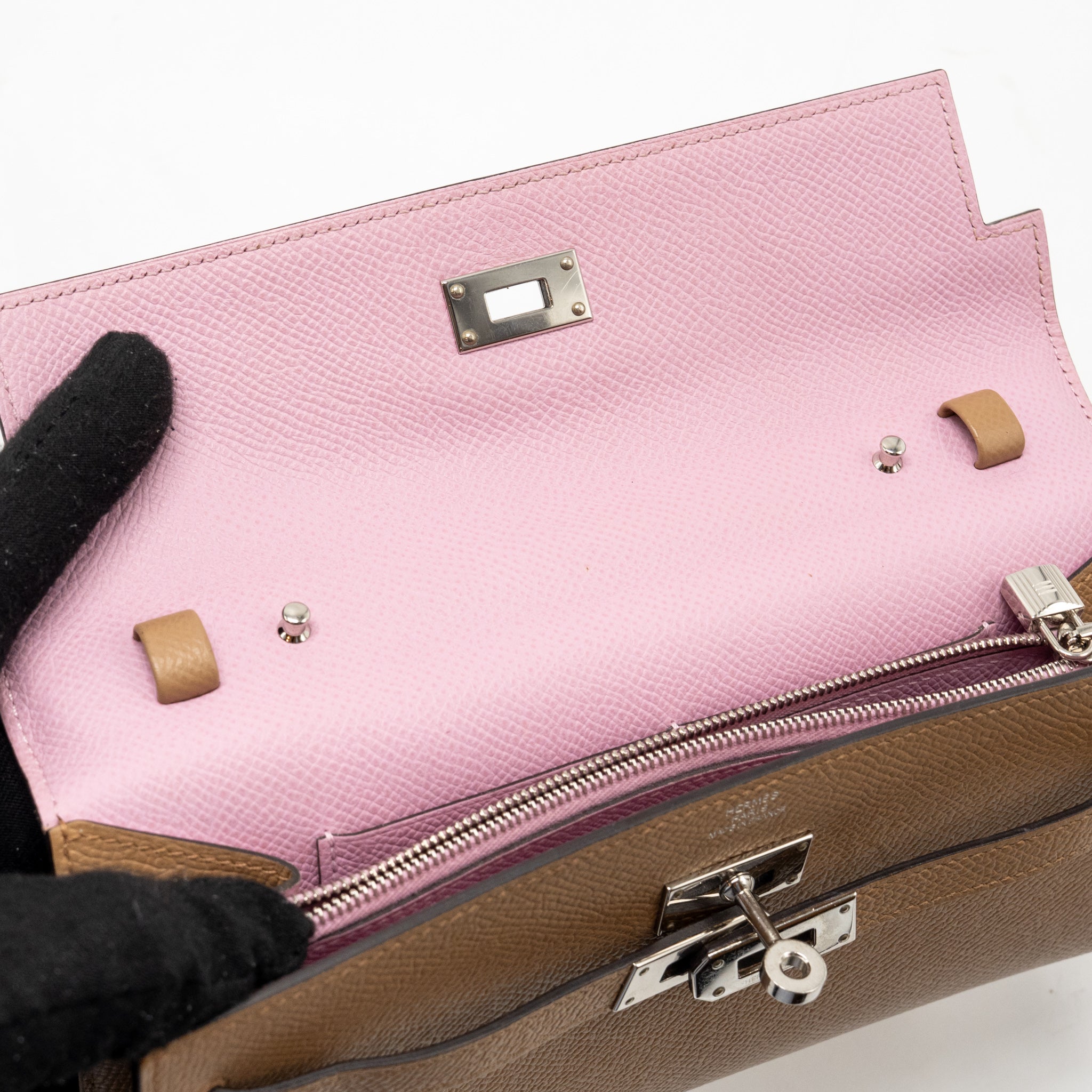 HERMES KELLY TO GO EPSOM CHAI/MAUVE SYLVESTER SHW